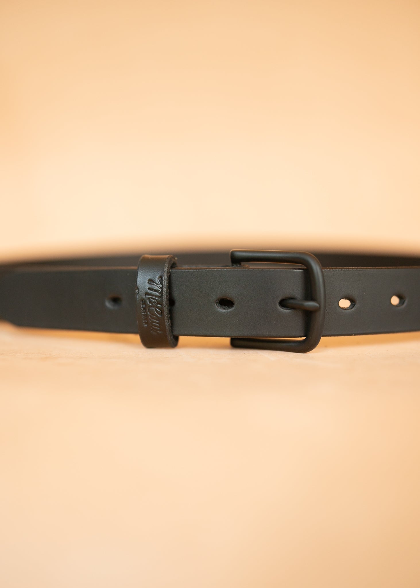 The Real McCaul Leathergoods Belts Midnight Legacy Belt 32mm - Black Australian Made Australian Owned Solid Leather Men's Belt - Handmade in Australia - Brass Buckle