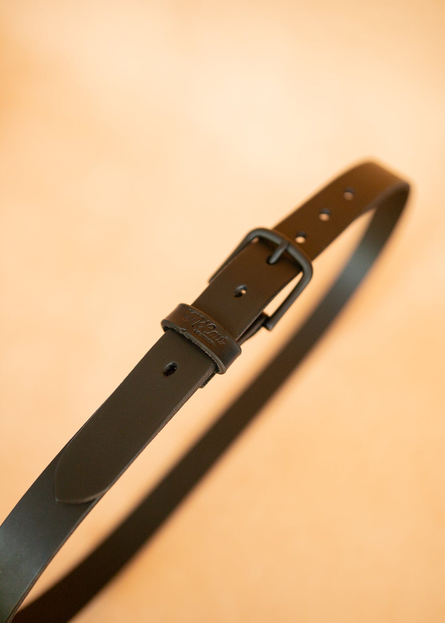 The Real McCaul Leathergoods Belts Midnight Legacy Belt 32mm - Black Australian Made Australian Owned Solid Leather Men's Belt - Handmade in Australia - Brass Buckle