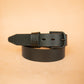 The Real McCaul Leathergoods Belts Midnight Legacy Belt 38mm - Black Australian Made Australian Owned Solid Leather Men's Belt - Handmade in Australia - Black - Brass Buckle