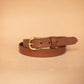 The Real McCaul Leathergoods Belts Narrow 25mm Belt - Stitched - Tan Australian Made Australian Owned Australian Made 25mm Narrow Leather Belt - Tan