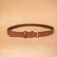 The Real McCaul Leathergoods Belts Narrow 25mm Belt - Stitched - Tan Australian Made Australian Owned Australian Made 25mm Narrow Leather Belt - Tan