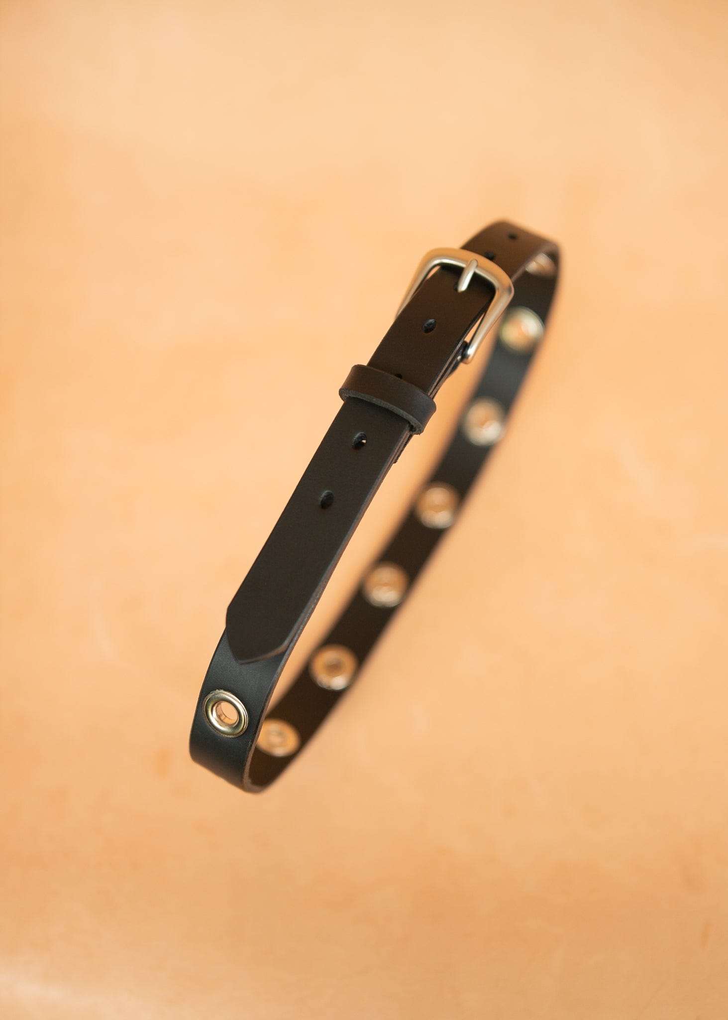 The Real McCaul Leathergoods Belts Narrow Eyelet Belt - 25mm Australian Made Australian Owned Australian Made 25mm Narrow Leather Belt - Tan