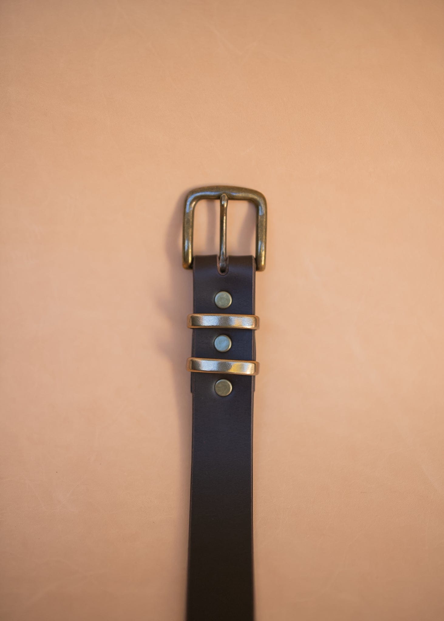 The Real McCaul Leathergoods Belts Plain 32mm Belt - Double Keeper - Dark Brown Australian Made Australian Owned Solid Leather Men's Belt - Handmade in Australia - Brass Buckle