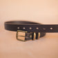 The Real McCaul Leathergoods Belts Plain 32mm Belt - Double Keeper - Dark Brown Australian Made Australian Owned Solid Leather Men's Belt - Handmade in Australia - Brass Buckle