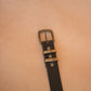 The Real McCaul Leathergoods Belts Plain 32mm Belt - Double Keeper - Dark Brown Australian Made Australian Owned Solid Leather Men's Belt - Handmade in Australia - Brass Buckle