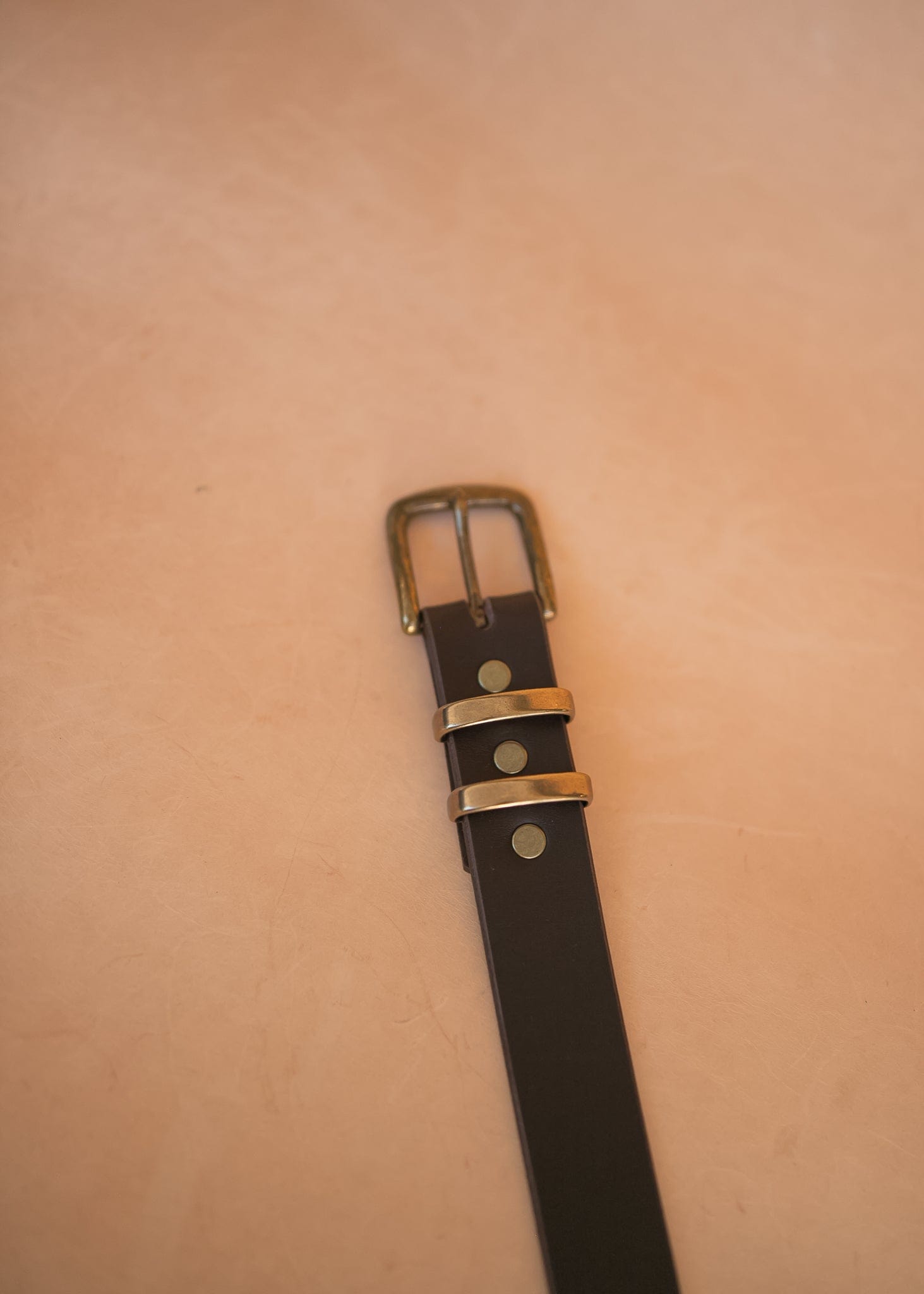 The Real McCaul Leathergoods Belts Plain 32mm Belt - Double Keeper - Dark Brown Australian Made Australian Owned Solid Leather Men's Belt - Handmade in Australia - Brass Buckle