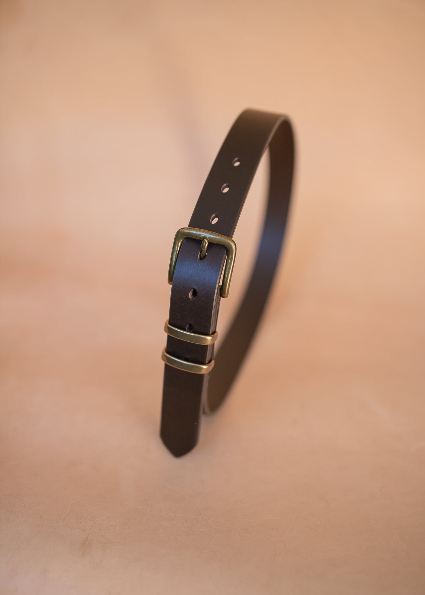 The Real McCaul Leathergoods Belts Plain 32mm Belt - Double Keeper - Dark Brown Australian Made Australian Owned Solid Leather Men's Belt - Handmade in Australia - Brass Buckle