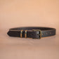 The Real McCaul Leathergoods Belts Plain 32mm Belt - Double Keeper - Dark Brown Australian Made Australian Owned Solid Leather Men's Belt - Handmade in Australia - Brass Buckle