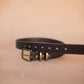 The Real McCaul Leathergoods Belts Plain 32mm Belt - Double Keeper - Dark Brown Australian Made Australian Owned Solid Leather Men's Belt - Handmade in Australia - Brass Buckle