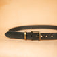 The Real McCaul Leathergoods Belts Plain 38mm Belt - Black Australian Made Australian Owned Solid Leather Men's Belt - Handmade in Australia - Black - Brass Buckle