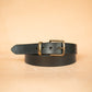 The Real McCaul Leathergoods Belts Plain 38mm Belt - Black Australian Made Australian Owned Solid Leather Men's Belt - Handmade in Australia - Black - Brass Buckle