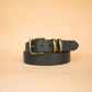 The Real McCaul Leathergoods Belts Plain 38mm Belt - Double Keeper - Black Australian Made Australian Owned Genuine Solid Cowhide Leather Belt - Handmade in Australia