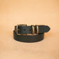 The Real McCaul Leathergoods Belts Plain 38mm Belt - Double Keeper - Black Australian Made Australian Owned Genuine Solid Cowhide Leather Belt - Handmade in Australia
