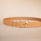 The Real McCaul Leathergoods Belts Plain 38mm Belt - Natural Australian Made Australian Owned Solid Leather Men's Belt - Handmade in Australia - Natural - Brass Buckle