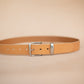 The Real McCaul Leathergoods Belts Plain 38mm Belt - Natural Australian Made Australian Owned Solid Leather Men's Belt - Handmade in Australia - Natural - Brass Buckle