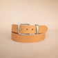The Real McCaul Leathergoods Belts Plain 38mm Belt - Natural Australian Made Australian Owned Solid Leather Men's Belt - Handmade in Australia - Natural - Brass Buckle