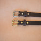 The Real McCaul Leathergoods Belts Plain Narrow 25mm Belt - Dark Brown Australian Made Australian Owned Australian Made 25mm Narrow Leather Belt - Tan