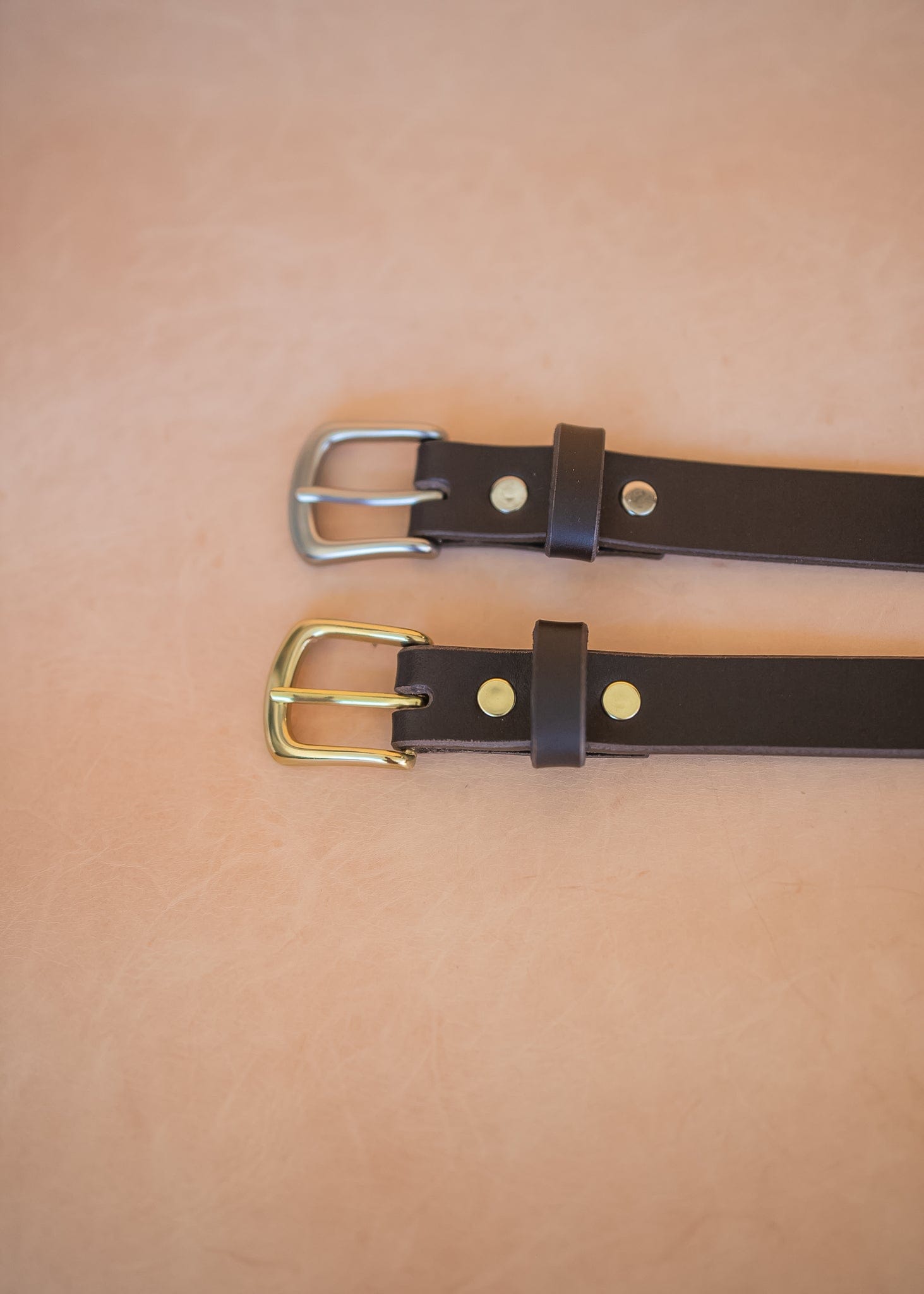 The Real McCaul Leathergoods Belts Plain Narrow 25mm Belt - Dark Brown Australian Made Australian Owned Australian Made 25mm Narrow Leather Belt - Tan