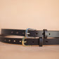 The Real McCaul Leathergoods Belts Plain Narrow 25mm Belt - Dark Brown Australian Made Australian Owned Australian Made 25mm Narrow Leather Belt - Tan