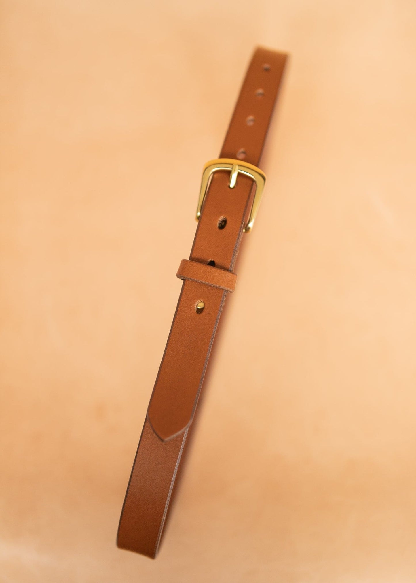 The Real McCaul Leathergoods Belts Plain Narrow 25mm Belt - Tan Australian Made Australian Owned Australian Made 25mm Narrow Leather Belt - Tan