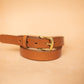 The Real McCaul Leathergoods Belts Plain Narrow 25mm Belt - Tan Australian Made Australian Owned Australian Made 25mm Narrow Leather Belt - Tan