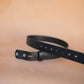 The Real McCaul Leathergoods Belts Press Stud Clip Belt 38mm- Black Australian Made Australian Owned Solid Leather Men's Belt - Handmade in Australia - Black - Brass Buckle