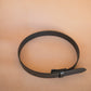 The Real McCaul Leathergoods Belts Press Stud Clip Belt 38mm- Black Australian Made Australian Owned Solid Leather Men's Belt - Handmade in Australia - Black - Brass Buckle