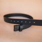The Real McCaul Leathergoods Belts Press Stud Clip Belt 38mm- Black Australian Made Australian Owned Solid Leather Men's Belt - Handmade in Australia - Black - Brass Buckle