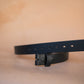 The Real McCaul Leathergoods Belts Press Stud Clip Belt 38mm- Black Australian Made Australian Owned Solid Leather Men's Belt - Handmade in Australia - Black - Brass Buckle