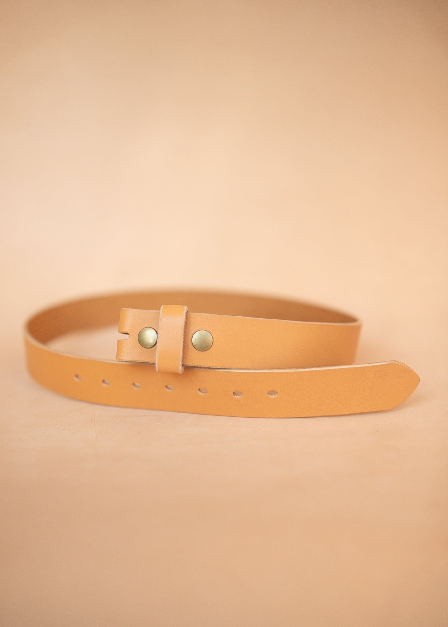 The Real McCaul Leathergoods Belts Press Stud Clip Belt 38mm - Natural Australian Made Australian Owned Solid Leather Men's Belt - Handmade in Australia - Black - Brass Buckle