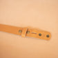 The Real McCaul Leathergoods Belts Press Stud Clip Belt 38mm - Natural Australian Made Australian Owned Solid Leather Men's Belt - Handmade in Australia - Black - Brass Buckle
