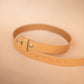 The Real McCaul Leathergoods Belts Press Stud Clip Belt 38mm - Natural Australian Made Australian Owned Solid Leather Men's Belt - Handmade in Australia - Black - Brass Buckle