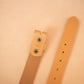 The Real McCaul Leathergoods Belts Press Stud Clip Belt 38mm - Natural Australian Made Australian Owned Solid Leather Men's Belt - Handmade in Australia - Black - Brass Buckle