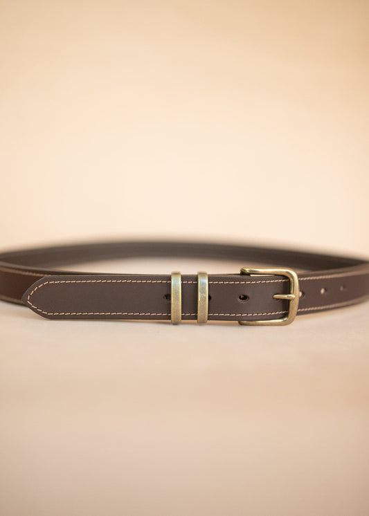The Real McCaul Leathergoods Belts Rancher Belt 32mm - Dark Brown Australian Made Australian Owned Australian Made Solid Leather Full Grain Rancher Belt- Black
