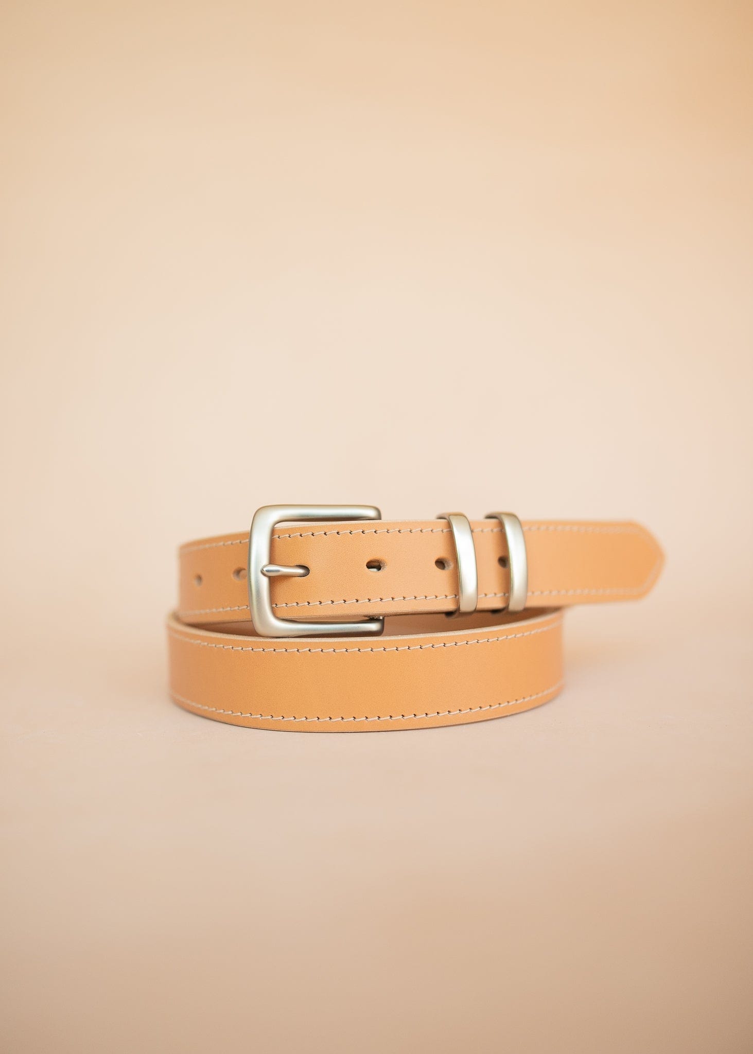 The Real McCaul Leathergoods Belts Rancher Belt 35mm - Natural Australian Made Australian Owned Australian Made Solid Leather Full Grain Rancher Belt- Brass Buckle - Natural