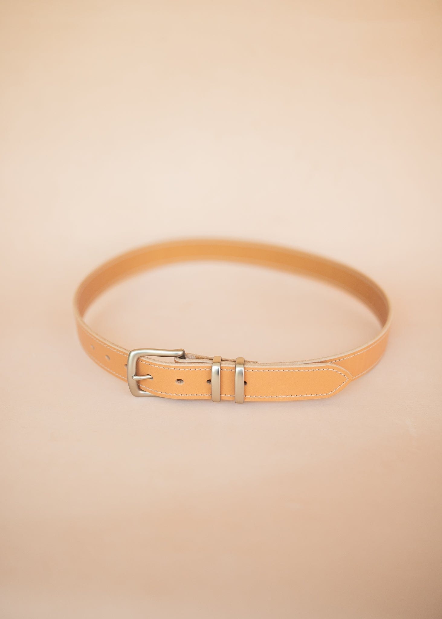 The Real McCaul Leathergoods Belts Rancher Belt 35mm - Natural Australian Made Australian Owned Australian Made Solid Leather Full Grain Rancher Belt- Brass Buckle - Natural