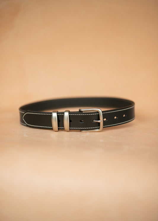 The Real McCaul Leathergoods Belts Rancher Belt 38mm - Black Australian Made Australian Owned Australian Made Solid Leather Full Grain Rancher Belt- Black