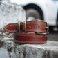 The Real McCaul Leathergoods Belts Serge Belt 38mm - Double Stitch - Cognac Australian Made Australian Owned Australian Made Solid Leather Full Grain Rancher Belt- Black