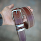 The Real McCaul Leathergoods Belts Silver / 28" (71cm) Serge Belt 38mm - Double Stitch - Cognac Australian Made Australian Owned Australian Made Solid Leather Full Grain Rancher Belt- Black