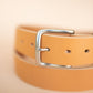 The Real McCaul Leathergoods Belts Silver / 30” (77cm) Plain 38mm Belt - Natural Australian Made Australian Owned Solid Leather Men's Belt - Handmade in Australia - Natural - Brass Buckle