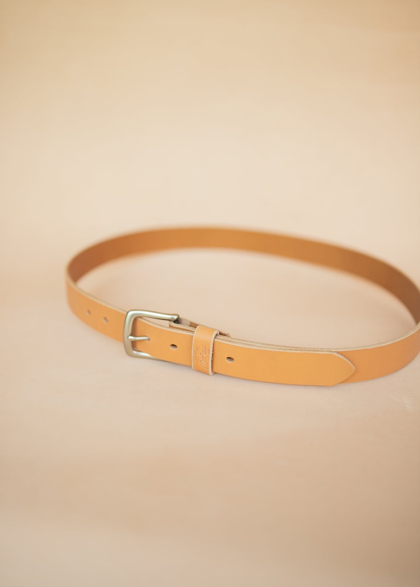 The Real McCaul Leathergoods Belts Silver / 48" (122cm) Legacy Casual Belt 32mm - Natural Australian Made Australian Owned Solid Leather Men's Belt - Handmade in Australia - Brass Buckle