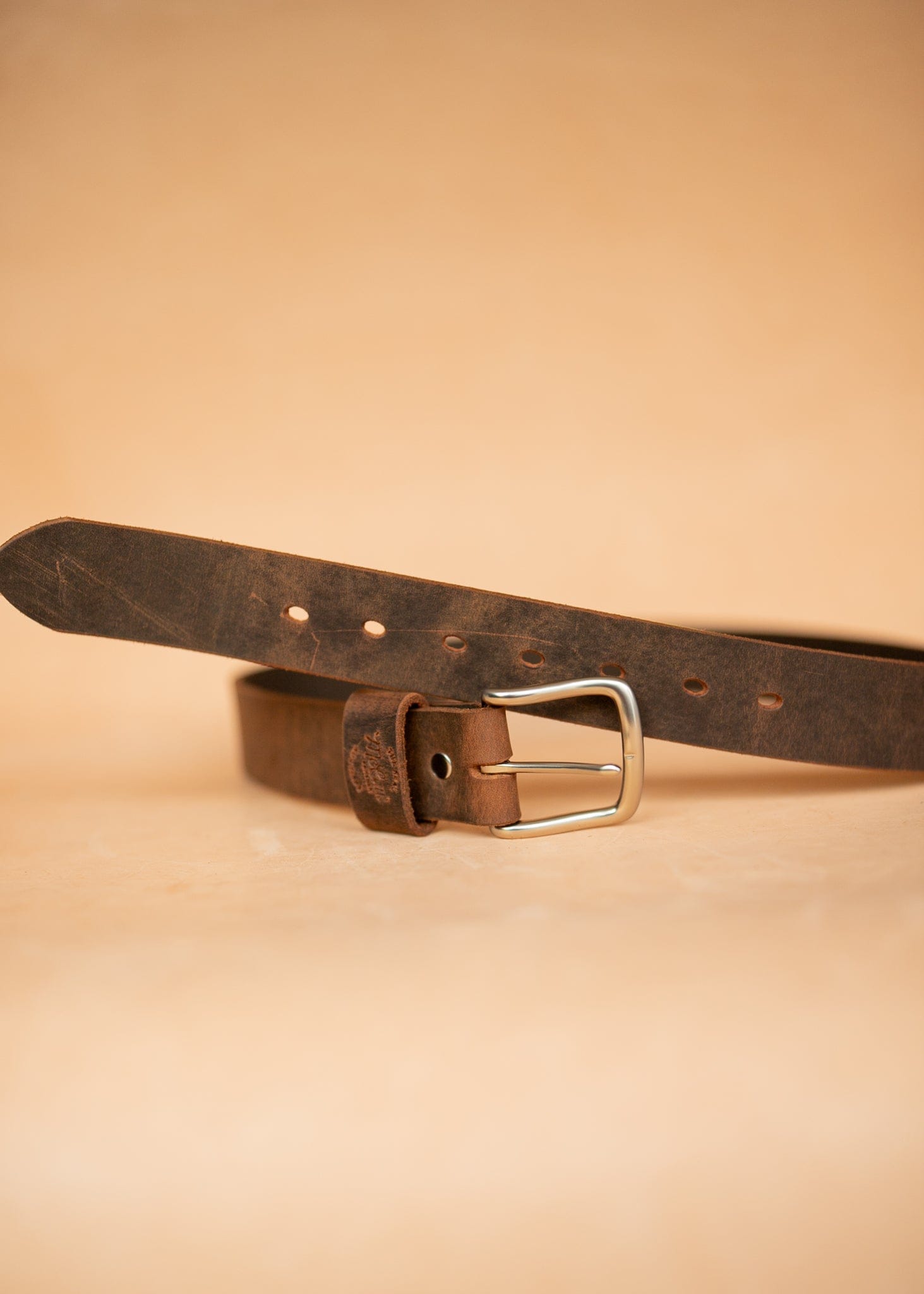 The Real McCaul Leathergoods Belts Silver / 72cm/28” (for pants size 24”) Legacy Casual Belt 38mm - Rustic Brown Australian Made Australian Owned Solid Leather Men's Belt - Handmade in Australia - Rustic Brown - Brass Buckle