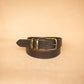 The Real McCaul Leathergoods Belts Stitched Dress Belt 38mm - Dark Brown Australian Made Australian Owned Australian Made Solid Leather Full Grain Rancher Belt- Black