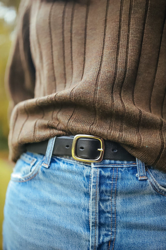 The Real McCaul Leathergoods Belts The Faridah Belt Australian Made Australian Owned Solid Leather Men's Belt - Handmade in Australia - Brass Buckle