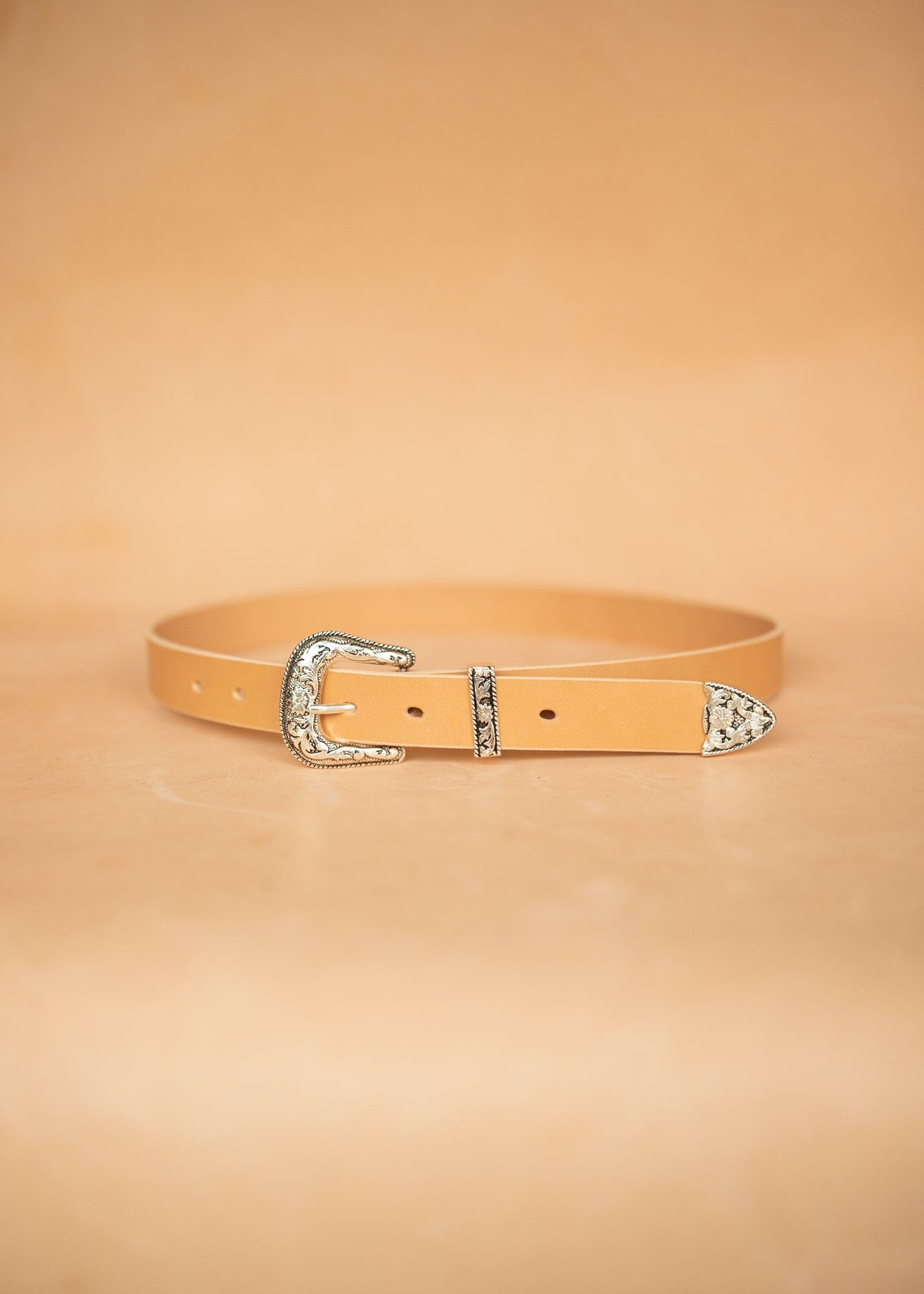 The Real McCaul Leathergoods Belts Western Style Buckle Belt - 30mm - Natural Australian Made Australian Owned Croc Embossed Genuine Leather Western Women's Belt - 30mm - Black