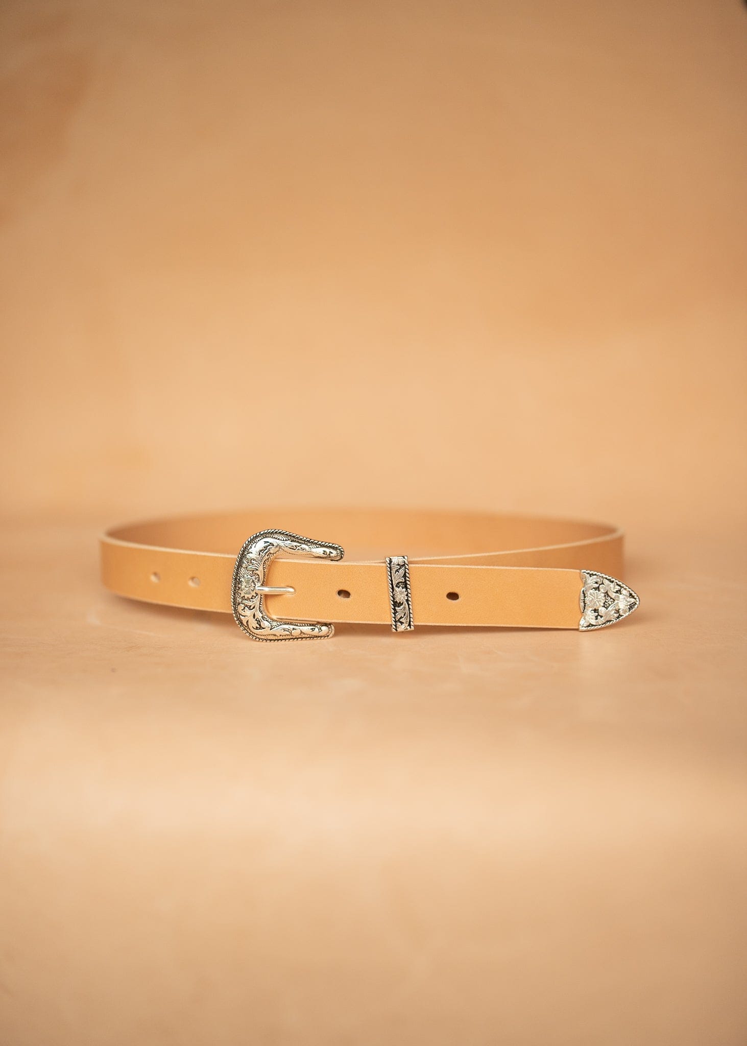 The Real McCaul Leathergoods Belts Western Style Buckle Belt - 30mm - Natural Australian Made Australian Owned Croc Embossed Genuine Leather Western Women's Belt - 30mm - Black