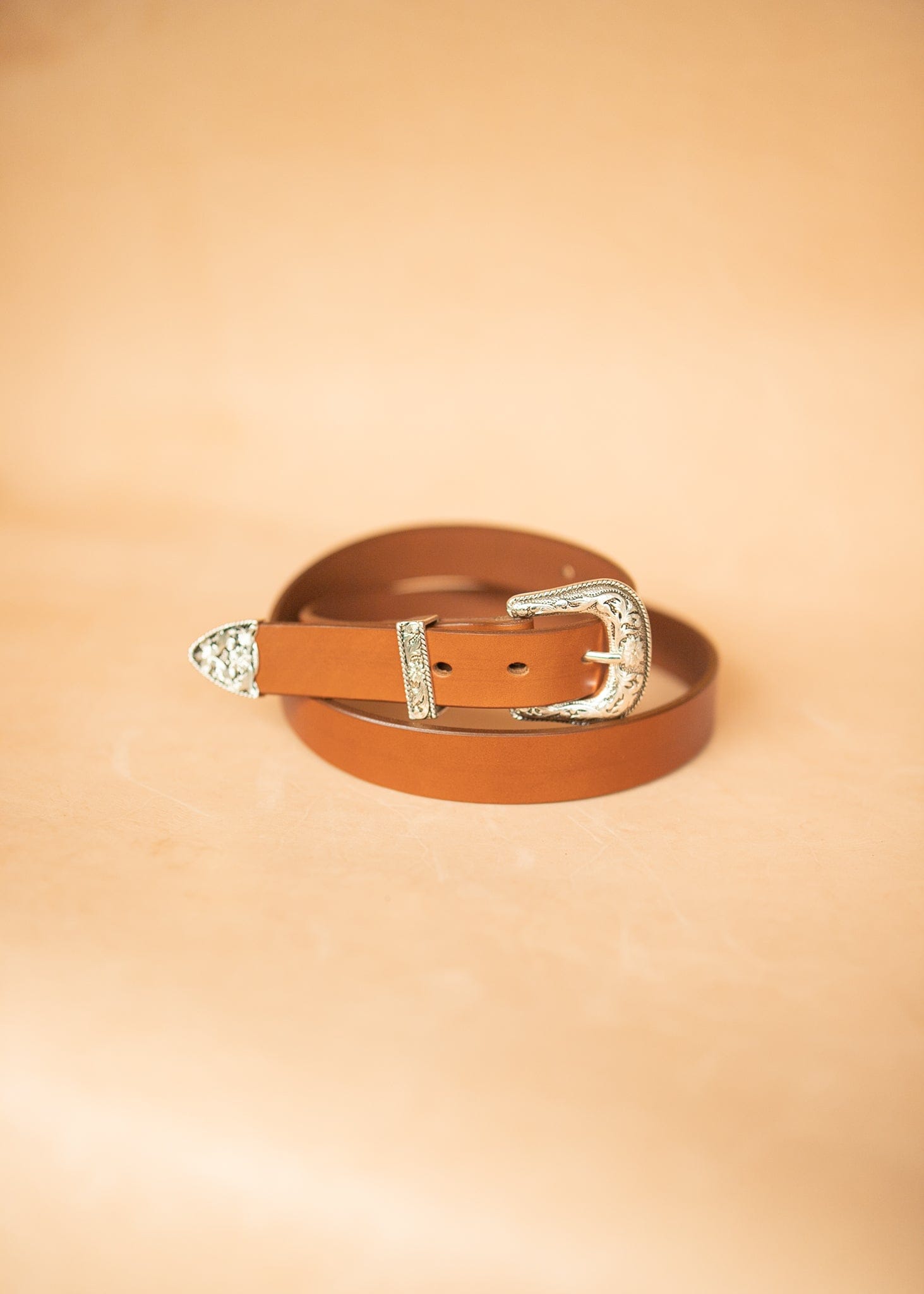 The Real McCaul Leathergoods Belts Western Style Buckle Belt - 30mm - Tan Australian Made Australian Owned Croc Embossed Genuine Leather Western Women's Belt - 30mm - Black