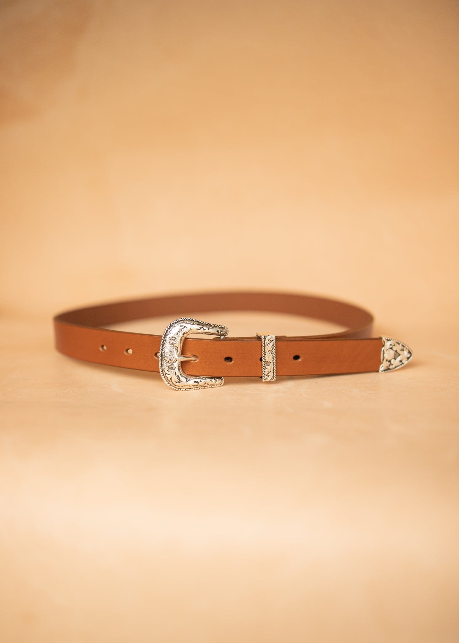 The Real McCaul Leathergoods Belts Western Style Buckle Belt - 30mm - Tan Australian Made Australian Owned Croc Embossed Genuine Leather Western Women's Belt - 30mm - Black