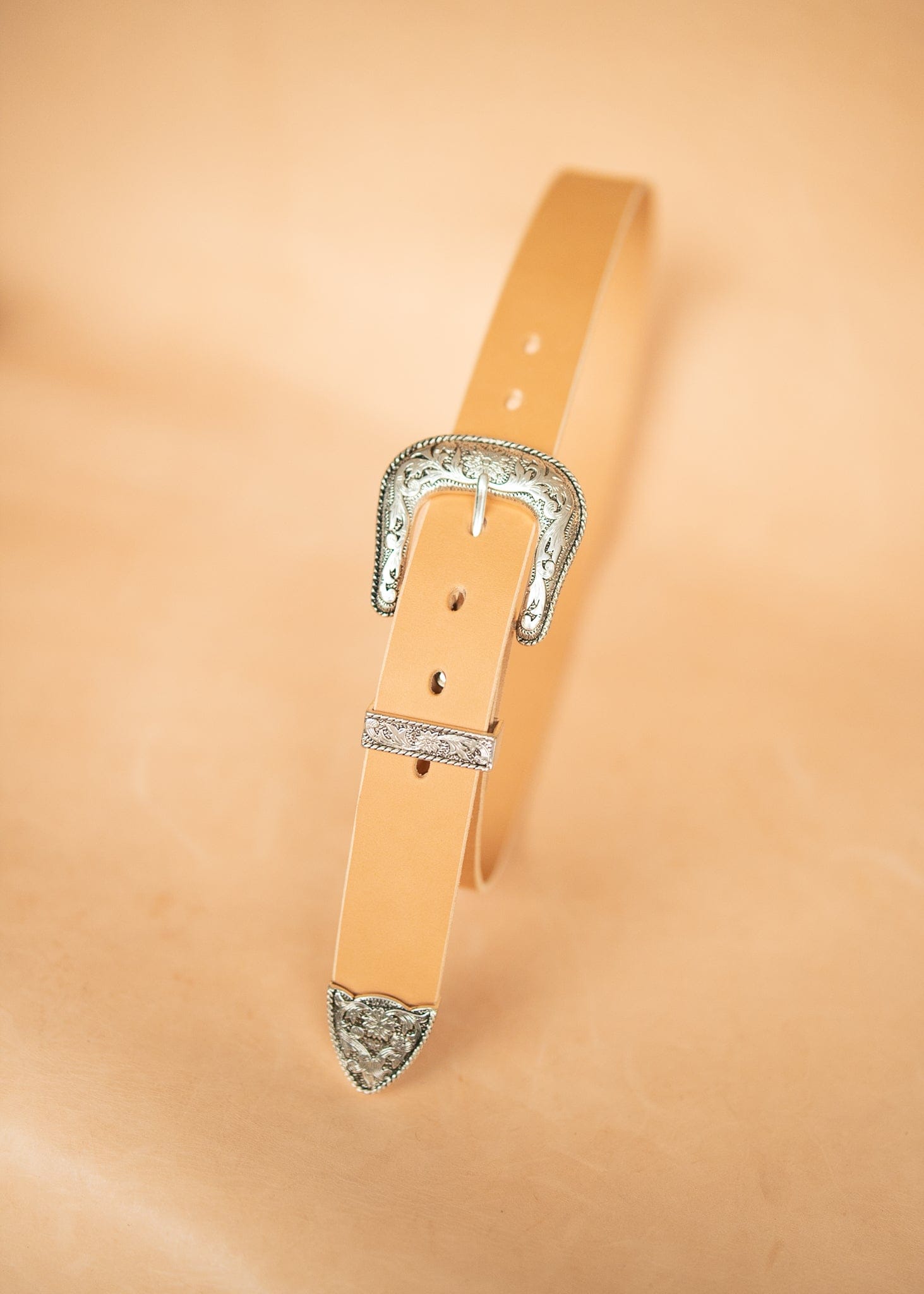 The Real McCaul Leathergoods Belts Western Style Buckle Belt - 38mm - Natural Australian Made Australian Owned Croc Embossed Genuine Leather Western Women's Belt - 30mm - Black