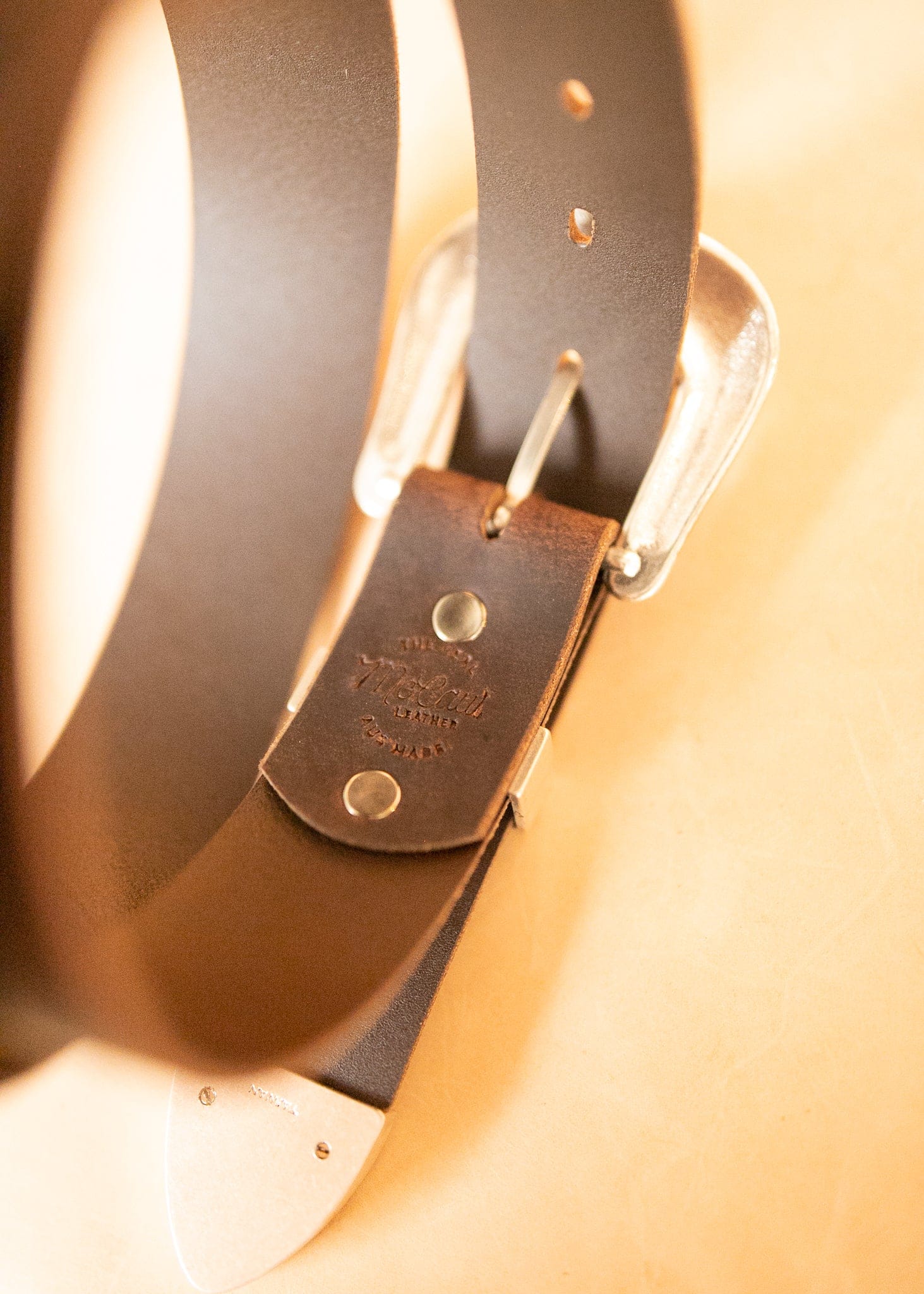 The Real McCaul Leathergoods Belts Western Style Buckle Belt - 38mm - Vintage Brown Australian Made Australian Owned Croc Embossed Genuine Leather Western Women's Belt - 30mm - Black